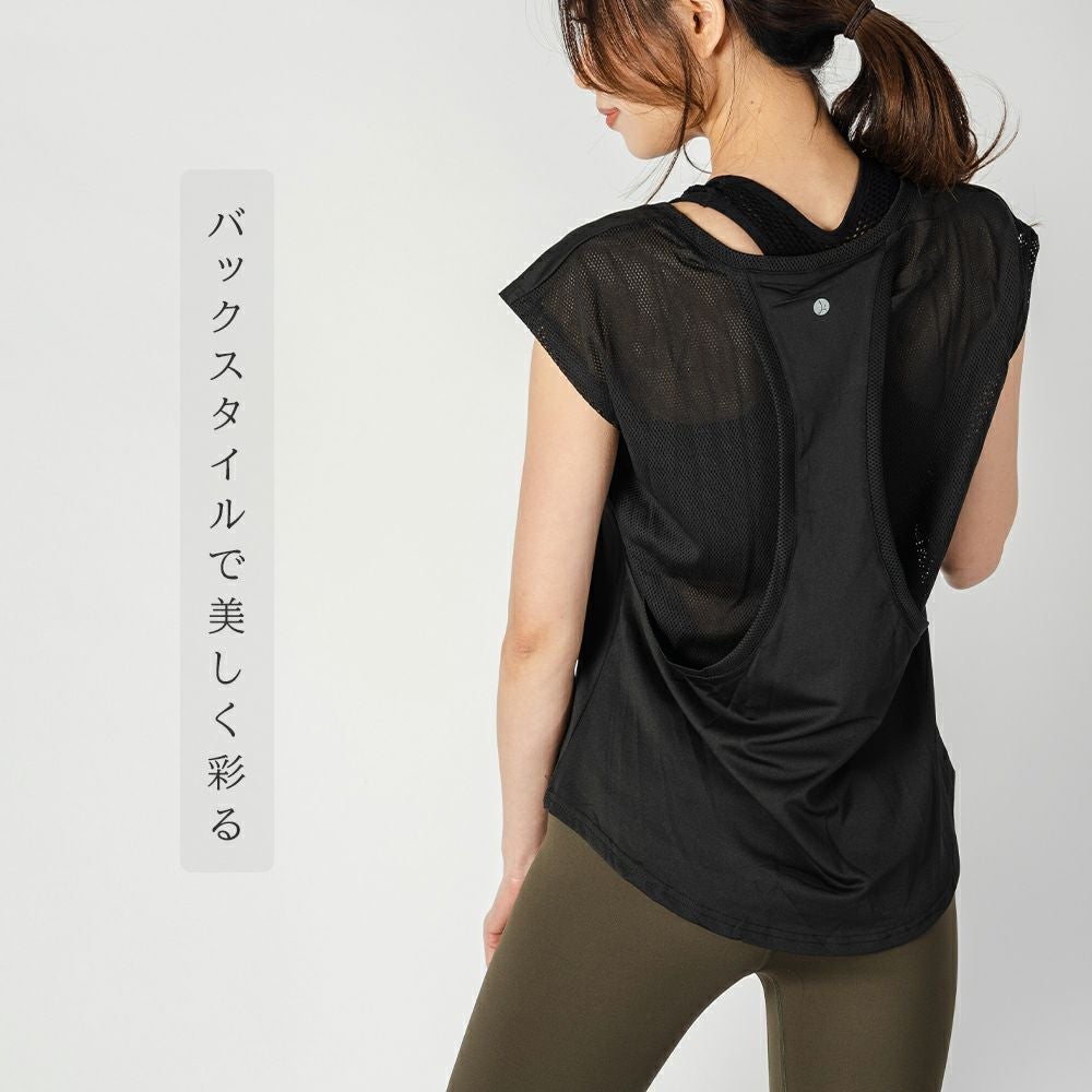 バックメッシュTシャツ